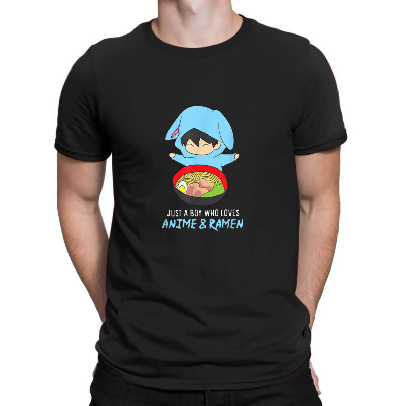 Just A Boy Who Loves Anime And Ramen Funny Anime T-shirt | Artistshot