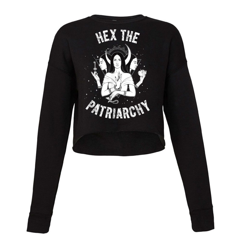 Hex The Patriarchy Hecate Triple Moon Goddess Feminist T Shirt Cropped Sweater by emly9i8u7y6y5t | Artistshot