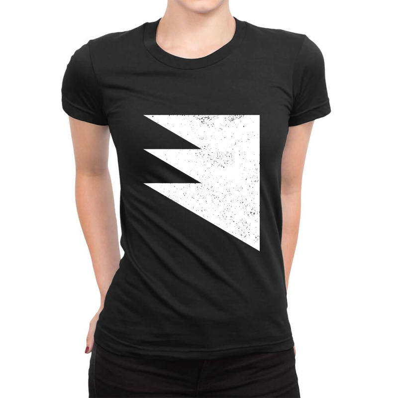 Geometric Triangles Overlay Shapes Geometry Art Distressed Ladies Fitted T-Shirt by jedarramai | Artistshot