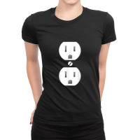 Electrical Outlet Socket Easy Costume Ladies Fitted T-shirt | Artistshot