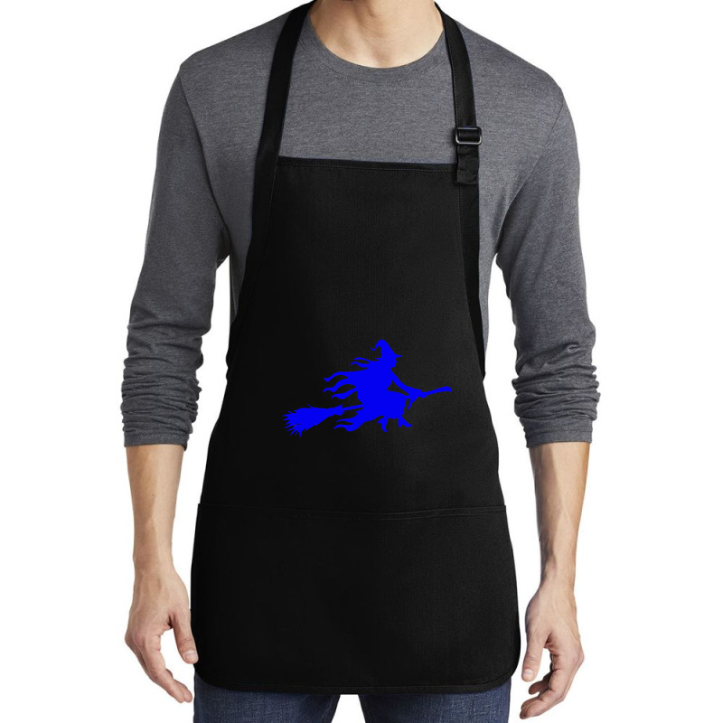 Witch Broom Flying Halloween Medium-length Apron | Artistshot