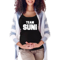 Team Suni - Black And White Maternity Scoop Neck T-shirt | Artistshot