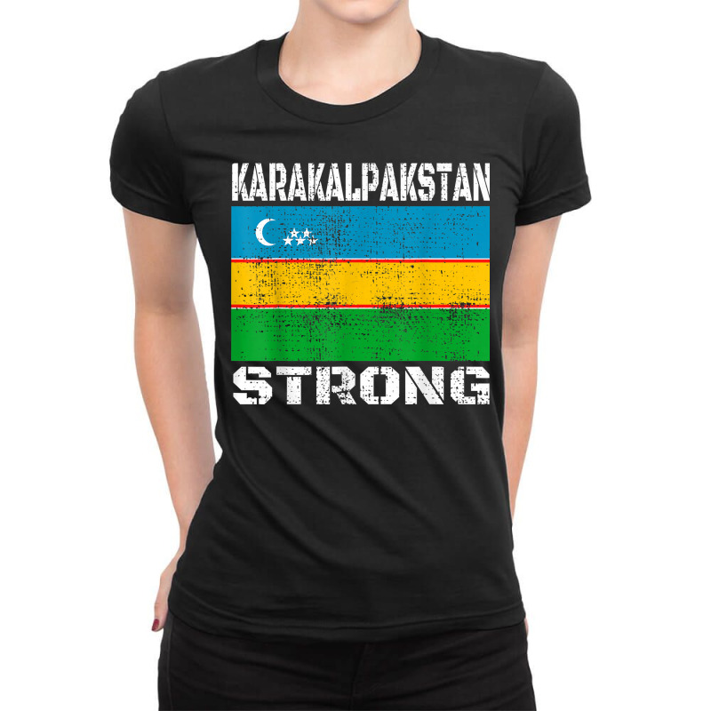 Karakalpakstan Flag Uzbekistan T Shirt Ladies Fitted T-Shirt by emly9i8u7y6y5t | Artistshot