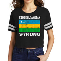 Karakalpakstan Flag Uzbekistan T Shirt Scorecard Crop Tee | Artistshot