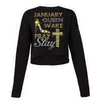 January Queen Bling Shirt, Birthday Bling, Birthday Shirt Cropped Sweater | Artistshot