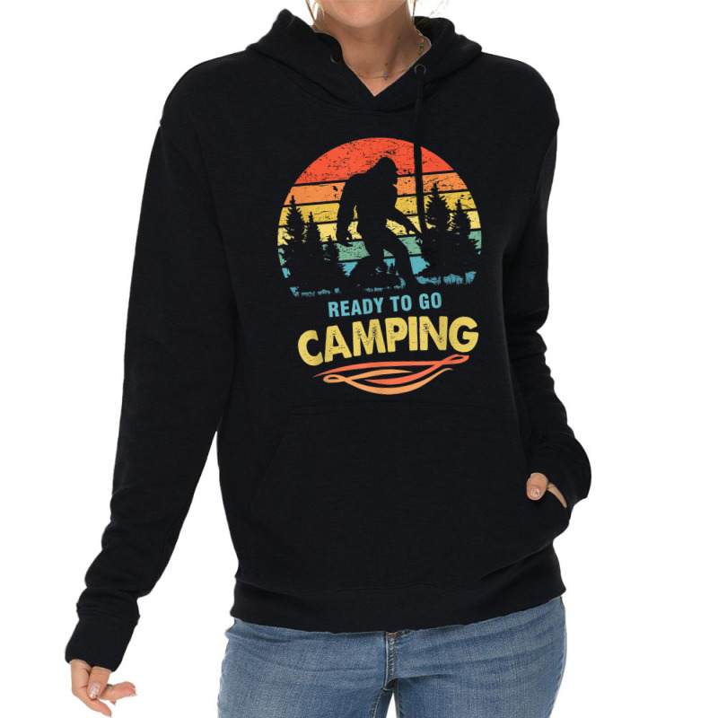 Camping Camping Funny Bigfoot Ready To Go Camping Lightweight Hoodie | Artistshot