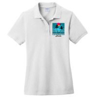 Clearwater Beach Florida Fl Retro Summer Palm Trees Tee T Shirt Ladies Polo Shirt | Artistshot