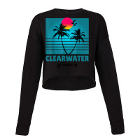 Clearwater Beach Florida Fl Retro Summer Palm Trees Tee T Shirt Cropped Sweater | Artistshot