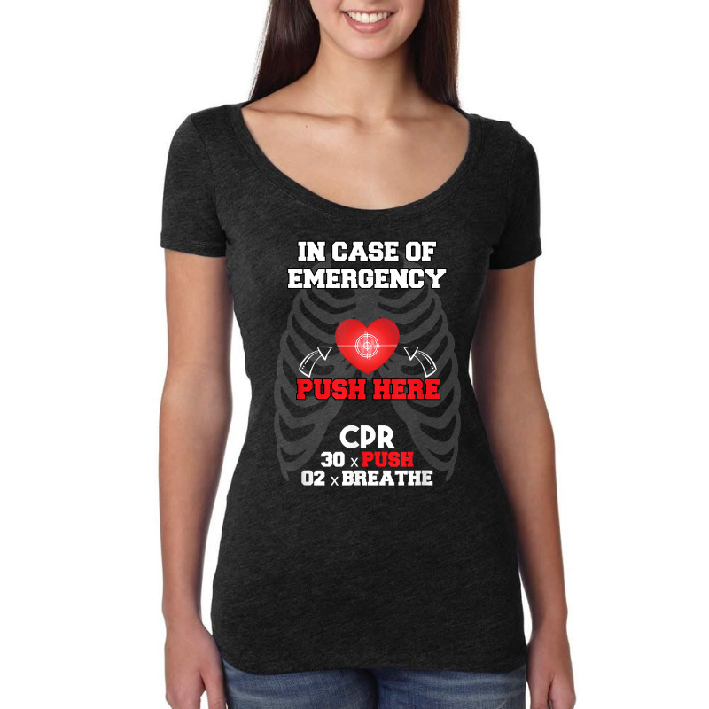 Funny Cpr Instructor First Aid For Nurses Cpr Instructor T Shirt Women's Triblend Scoop T-shirt by johnjosephmenk | Artistshot