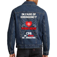 Funny Cpr Instructor First Aid For Nurses Cpr Instructor T Shirt Men Denim Jacket | Artistshot