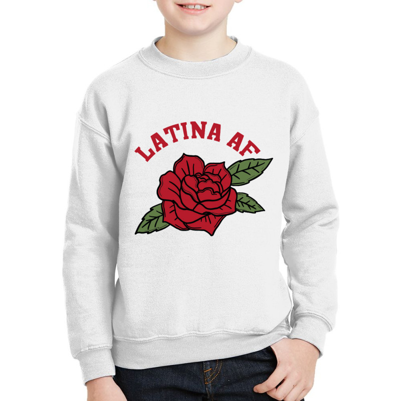 Latina Af Rose Youth Sweatshirt by nbobatiga | Artistshot