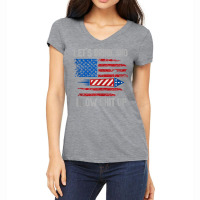 Let's Drink Blow Shit Up 4th Of July Flag Independence Day Tank Top Women's V-neck T-shirt | Artistshot