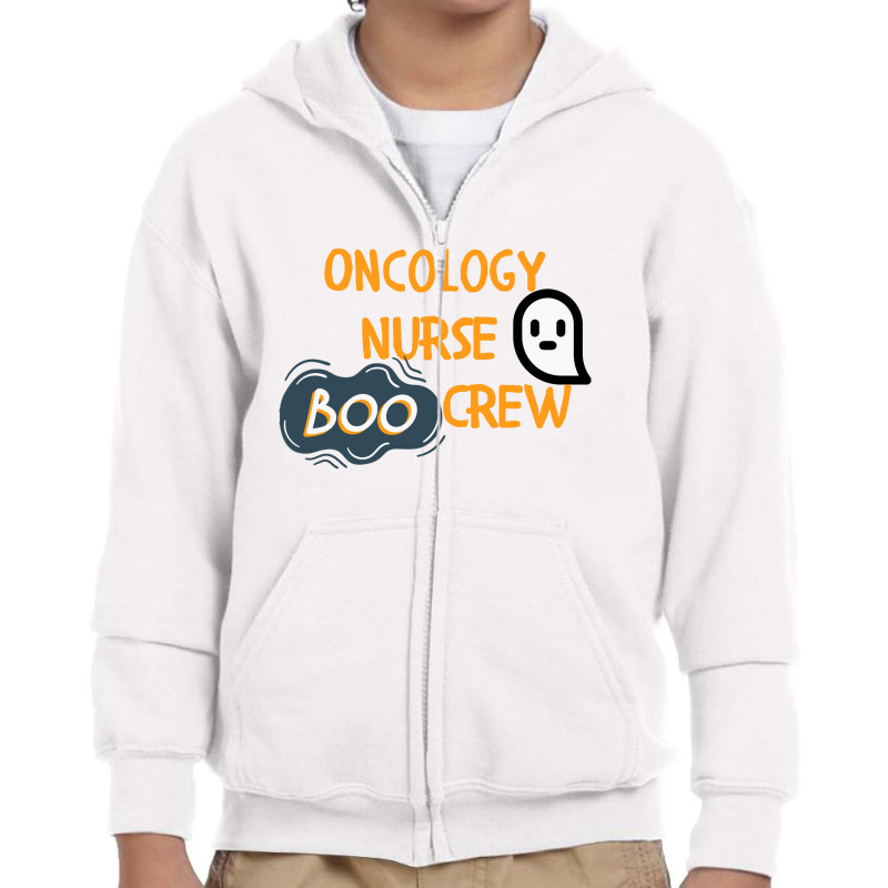 Oncology Nurse Boo Crew Youth Zipper Hoodie by kabasubrata | Artistshot