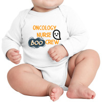 Oncology Nurse Boo Crew Long Sleeve Baby Bodysuit | Artistshot