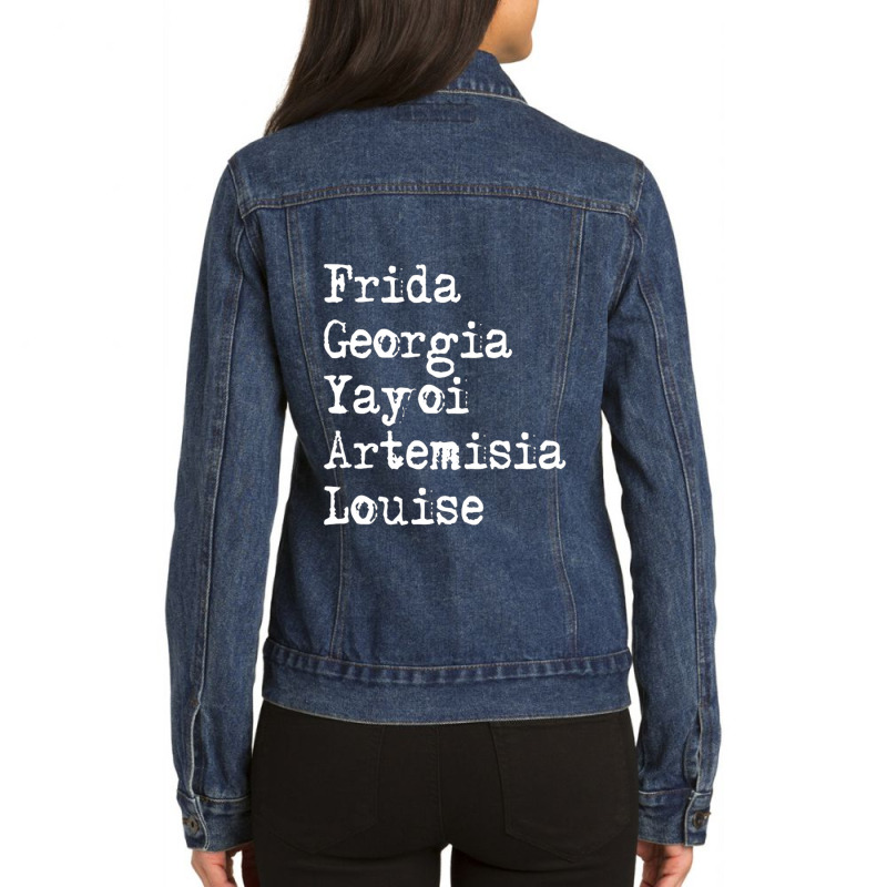 Frida Georgia Yayoi Artemisia Louise For Dark Ladies Denim Jacket by nbobatiga | Artistshot