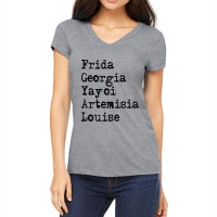 Frida Georgia Yayoi Artemisia Louise For Light Women's V-neck T-shirt | Artistshot