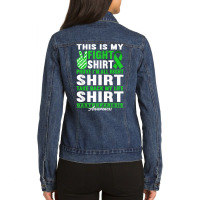 Fight Shirt I Digestive Tract Paralysis I Gastroparesis T Shirt Ladies Denim Jacket | Artistshot