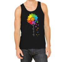 Womens Choose Kind Autism Awareness Rainbow Sunflower Warrior Gifts V Tank Top | Artistshot