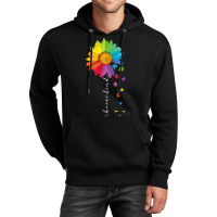 Womens Choose Kind Autism Awareness Rainbow Sunflower Warrior Gifts V Unisex Hoodie | Artistshot