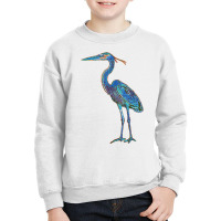 Pop Art Wildlife Popart Blue Illustration Herring Gull Bird T Shirt Youth Sweatshirt | Artistshot