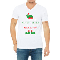 I Teach Cutest Elves In The Workshop Teacher Christmas Top T Shirt V-neck Tee | Artistshot