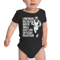 Mens Lineman Brick Wall Official Position Funny Football T Shirt Baby Bodysuit | Artistshot