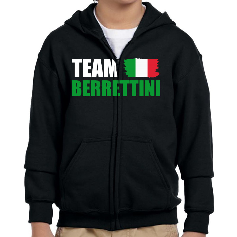 Team Matteo Berrettini Youth Zipper Hoodie | Artistshot