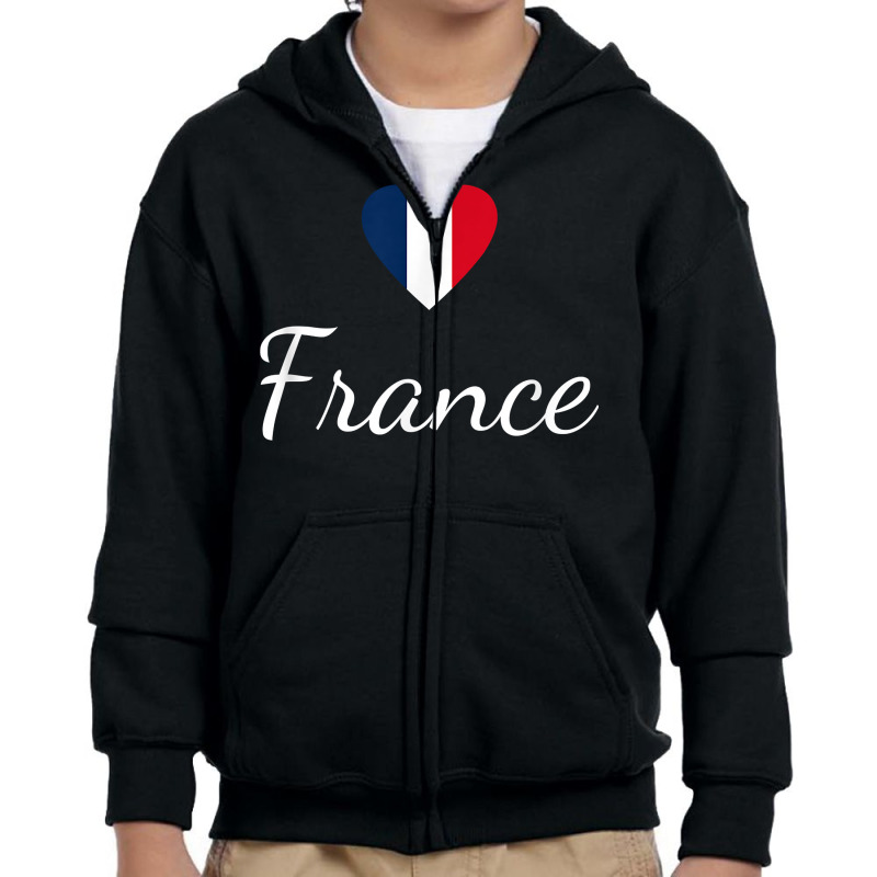 French Pride, France Travel, Love France, Paris France Flag T Shirt Youth Zipper Hoodie by belewomritans | Artistshot