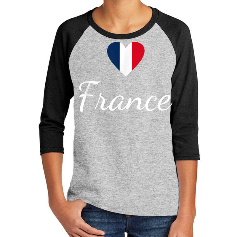 French Pride, France Travel, Love France, Paris France Flag T Shirt Youth 3/4 Sleeve by belewomritans | Artistshot