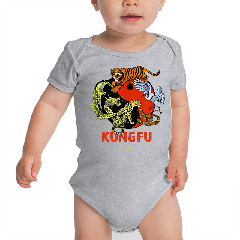 Kung Fu   Five Animals Forms, Chinese Martial Arts T Shirt Baby Bodysuit | Artistshot