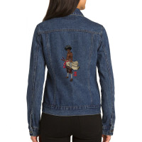 Samurai Afro Black Yasuke Sengoku Warrior Ronin Anime Fan Ladies Denim Jacket | Artistshot