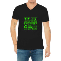 Engineer Definition Gift, It Compuper Skills Multitasking V-neck Tee | Artistshot