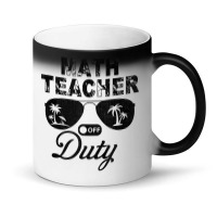 Math Teacher Off Duty Sunglasses Summer Vacation Funny Tank Top Magic Mug | Artistshot