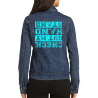 Check Out My Handstand Gymnastics T Shirt Ladies Denim Jacket | Artistshot