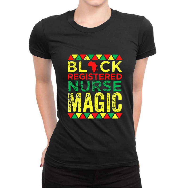 Black Registered Nurse Magic Ladies Fitted T-shirt | Artistshot