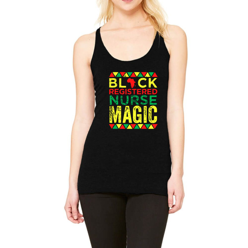 Black Registered Nurse Magic Racerback Tank | Artistshot