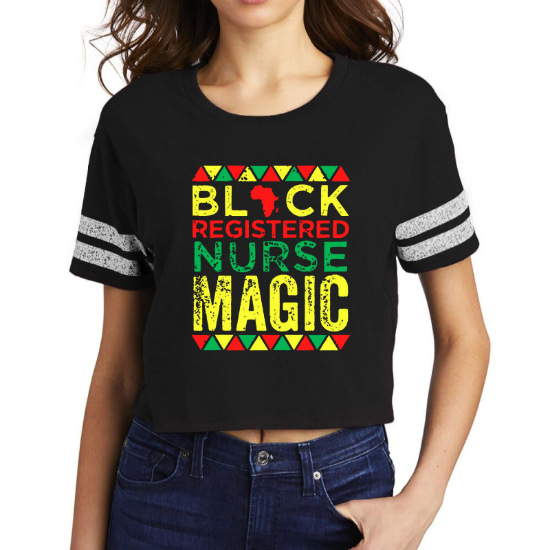 Black Registered Nurse Magic Scorecard Crop Tee | Artistshot