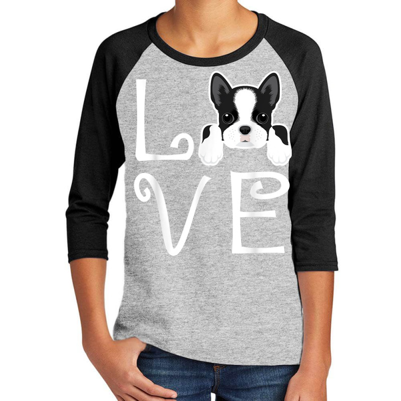 Boston Terrier Love Dog Owner Boston Terrier Puppy T Shirt Youth 3/4 Sleeve by heartlytreleven | Artistshot