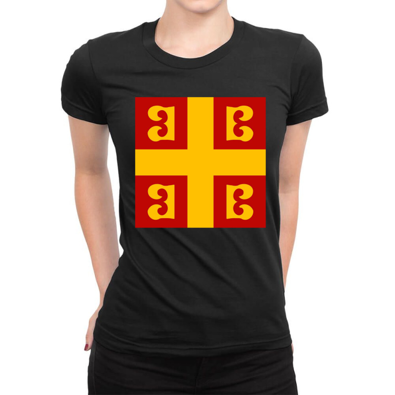 Byzantine Empire Flag Ladies Fitted T-Shirt by reinolumpkin | Artistshot