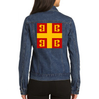 Byzantine Empire Flag Ladies Denim Jacket | Artistshot