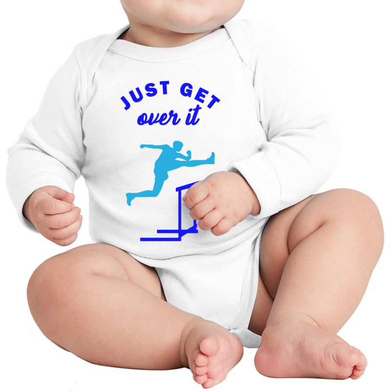 Just Get Over It Hurdle Race Long Sleeve Baby Bodysuit by jennifer Shop | Artistshot