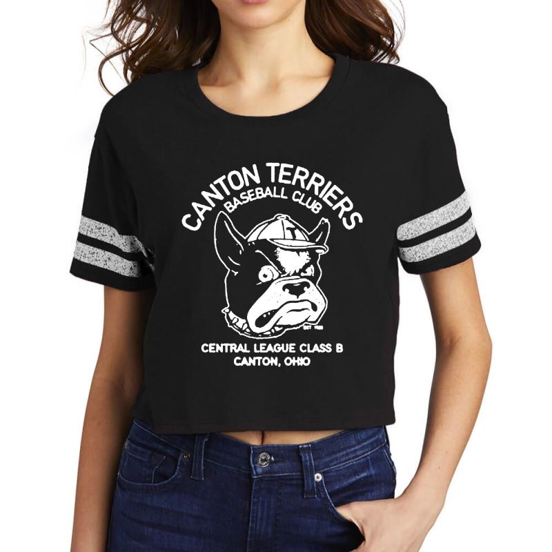 Canton Terriers Retro Baseball Scorecard Crop Tee | Artistshot