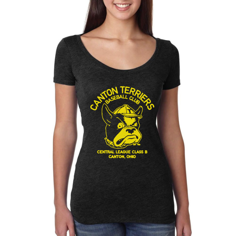 Canton Terriers Retro Baseball Women's Triblend Scoop T-shirt | Artistshot