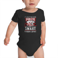 Funny Poker Smart Sport Distressed Texas Hold Em Card Game Baby Bodysuit | Artistshot