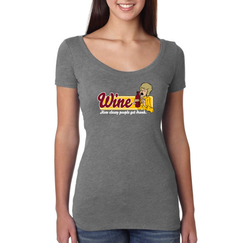 Wine Get People Drunk Women's Triblend Scoop T-shirt by DitreamX | Artistshot