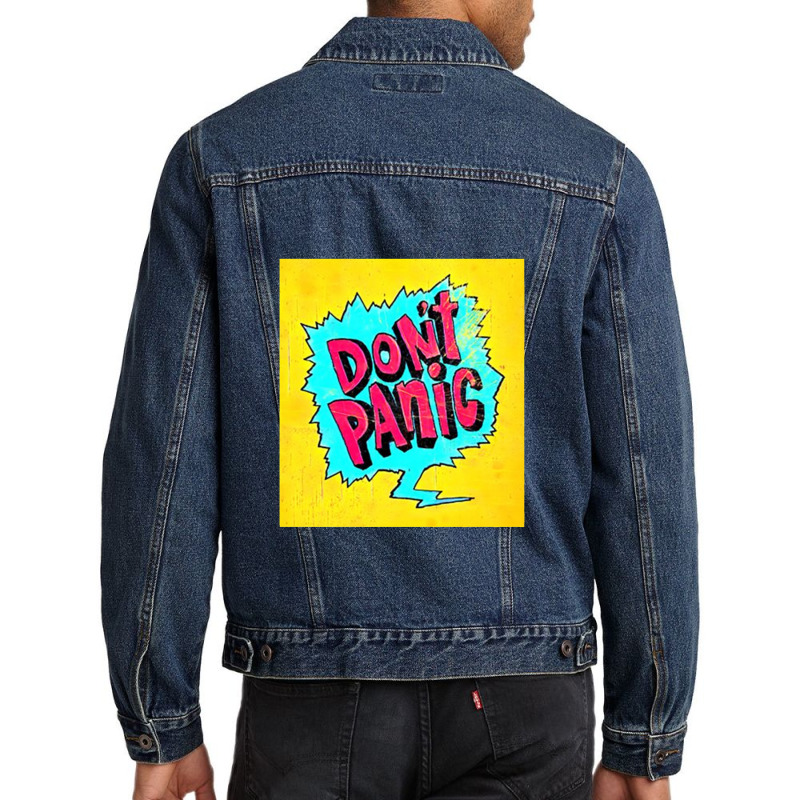 Don't Panic Men Denim Jacket | Artistshot