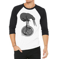 Kiwi Riding A Bike 3/4 Sleeve Shirt | Artistshot