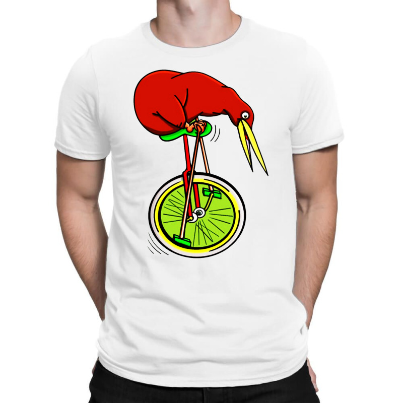 Kiwi Riding A Bike T-shirt | Artistshot