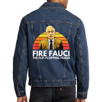 Fire Fauci Flip Flopping Men Denim Jacket | Artistshot