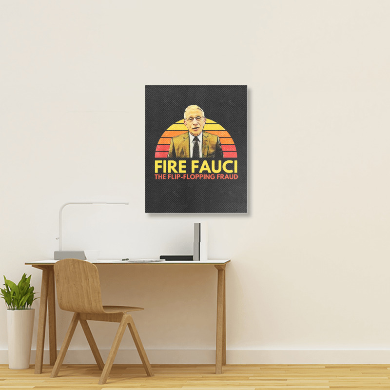 Fire Fauci Flip Flopping Portrait Canvas Print | Artistshot